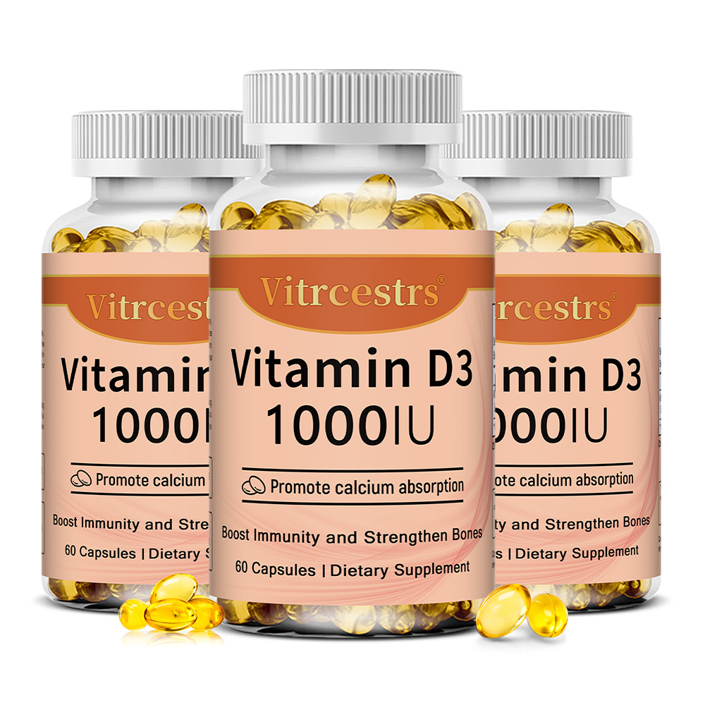 Health With Wellness - 비타민 D3 1000 IU 캡슐, 뼈,