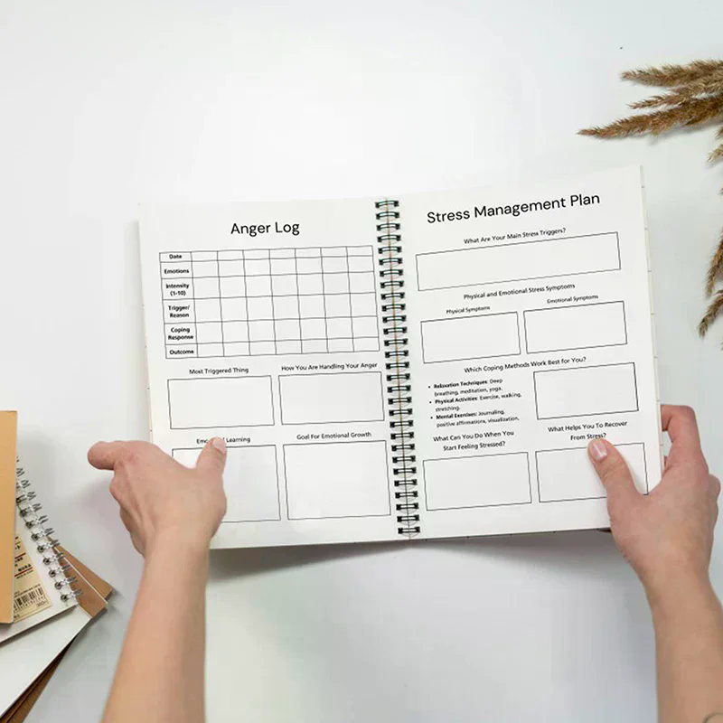 Health Wellness Journal - 정신 건강 일기, 정신 건강 플래너,